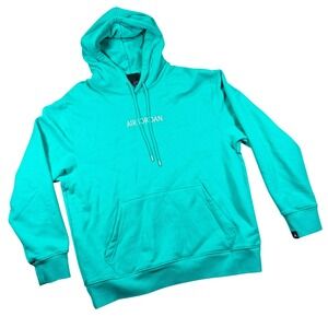 Jordan Air Jordan Mens XL Teal Pullover Hoodie Embroidered Logo Casual Athletic